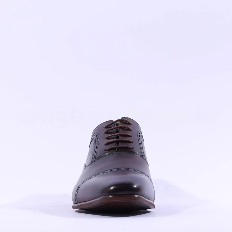 Tommy Bowe Galthie Toe Cap Oxford Shoe - Chestnut Leather