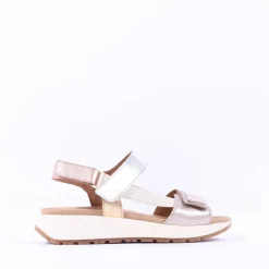 Women Gabor Gifted Sporty Velcro Multi Sandal - Gold Metallic