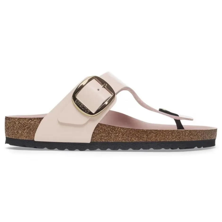 Women Birkenstock Gizeh Big Buckle High Shine - Light Rose