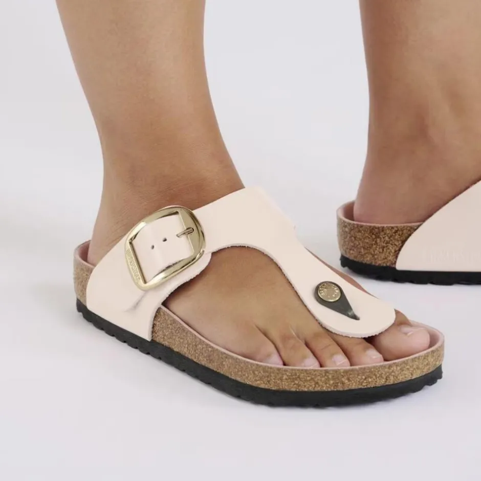 Women Birkenstock Gizeh Big Buckle High Shine - Light Rose