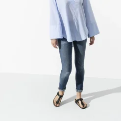 Women Birkenstock Gizeh Birko-Flor - Black
