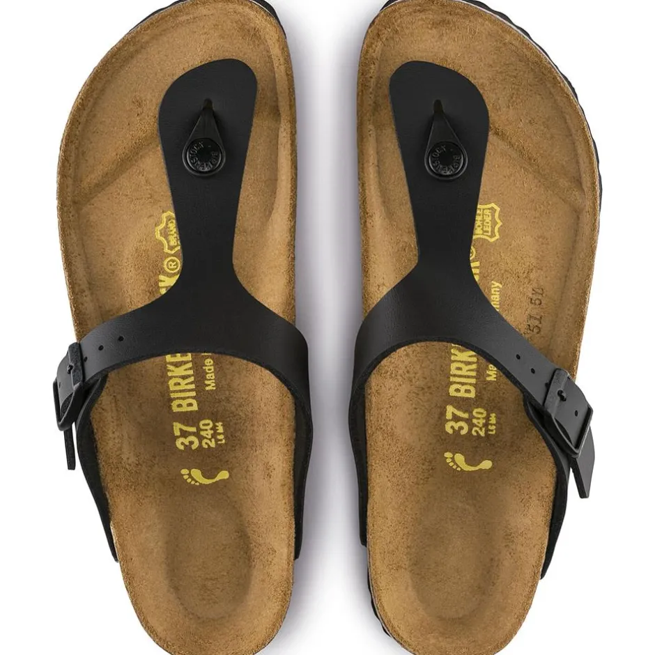 Women Birkenstock Gizeh Birko-Flor - Black