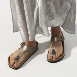 Women Birkenstock Gizeh Birko-Flor - Graceful Taupe