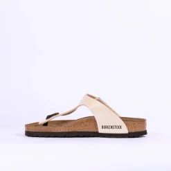Women Birkenstock Gizeh Birko-Flor - Graceful Pearl White