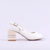 Women Una Healy Guitar Man Peeptoe Slingback - Off White