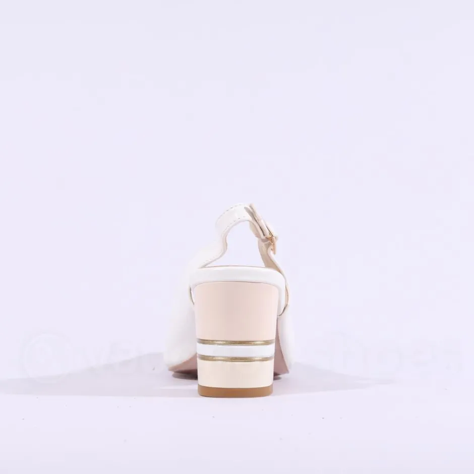Women Una Healy Guitar Man Peeptoe Slingback - Off White