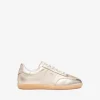 Women NeroGiardini Gum Sole Laced Trainer - Gold Leather