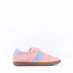 Women Paul Green Gum Sole Laced Trainer - Rose Sky