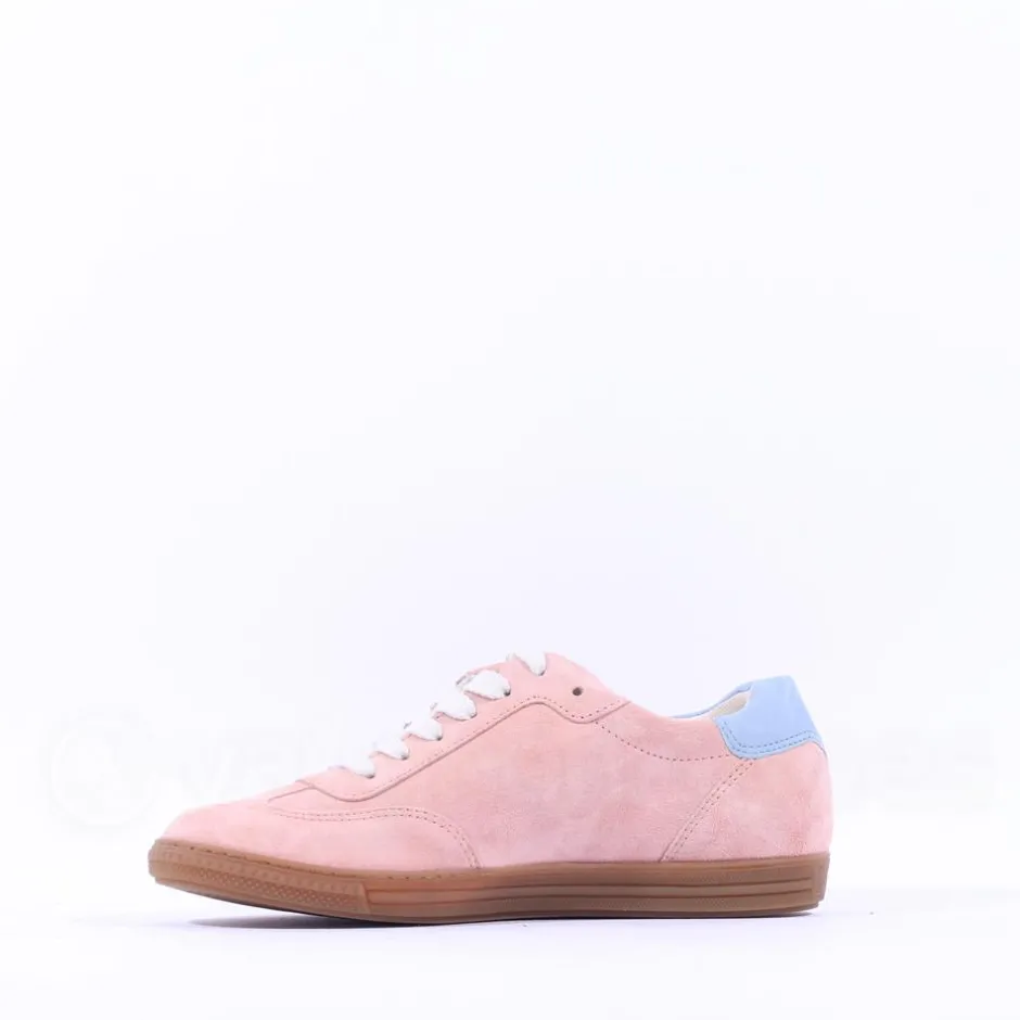 Women Paul Green Gum Sole Laced Trainer - Rose Sky