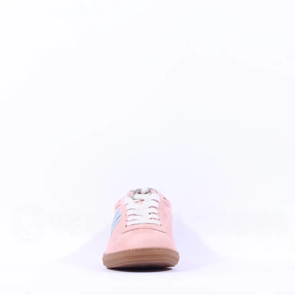 Women Paul Green Gum Sole Laced Trainer - Rose Sky