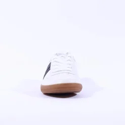 Women Paul Green Gum Sole Laced Trainer - White Black