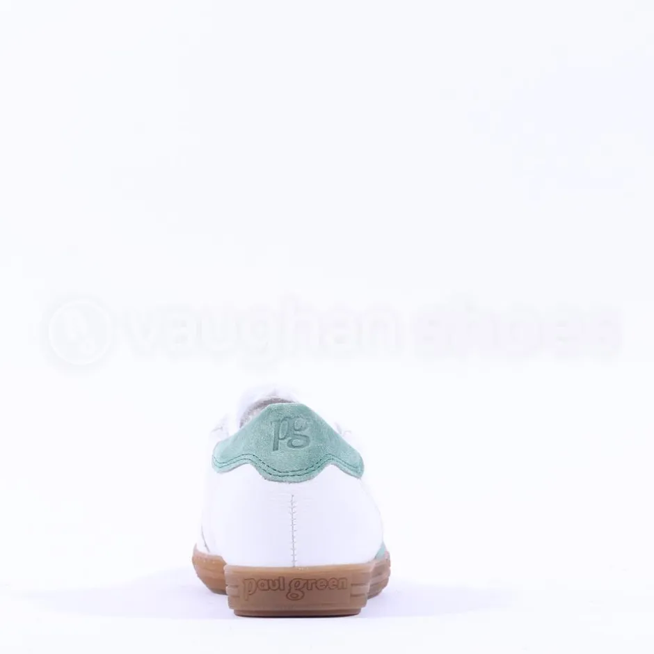 Women Paul Green Gum Sole Laced Trainer - White Wasabi