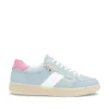 Women Remonte Gum Sole Trainer With Side Zip - Blue Combi Leather