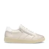 Women Remonte Gum Sole Trainer With Side Zip - Gold Leather