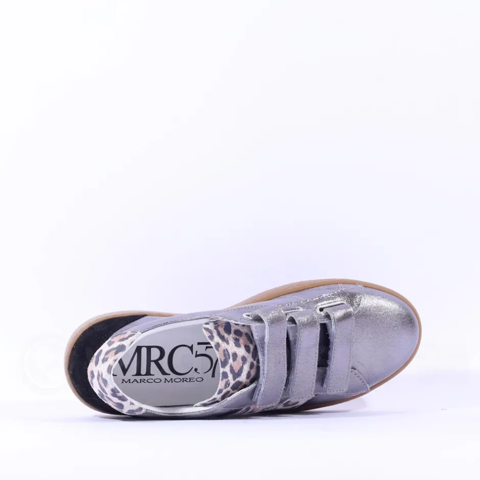 Women Marco Moreo Gumsole 3 Strap Trainer - Grey Leopard