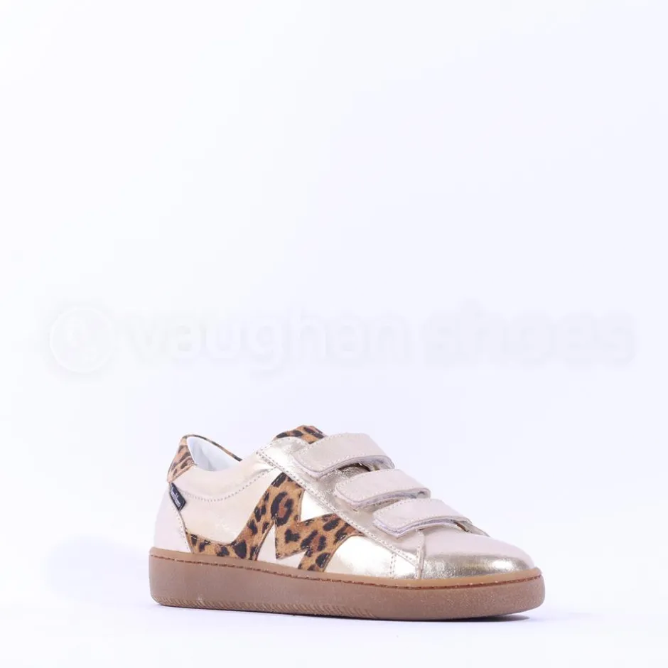 Women Marco Moreo Gumsole 3 Strap Trainer - Metallic Leopard