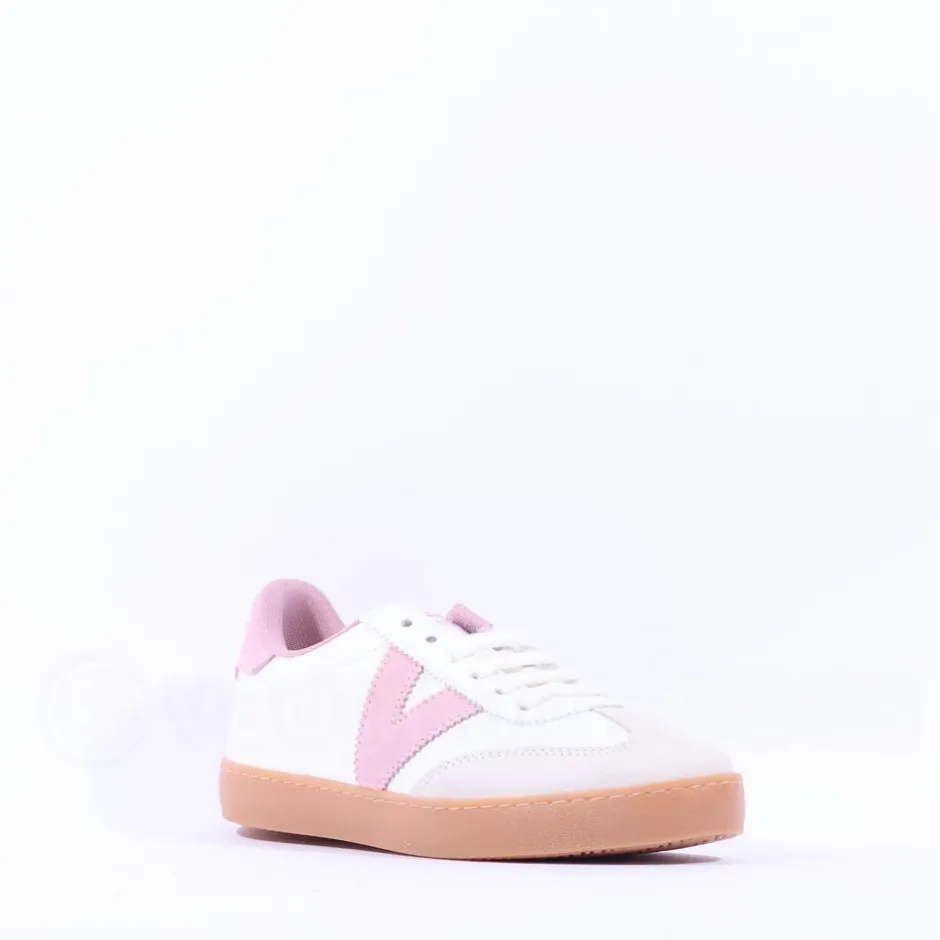 Women Victoria Gumsole Laced T Toe Trainer - Rosa