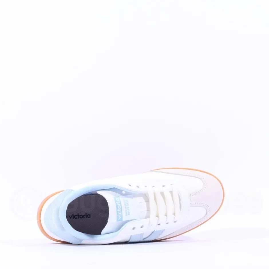 Women Victoria Gumsole Laced T Toe Trainer - Celeste