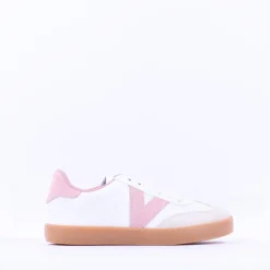 Women Victoria Gumsole Laced T Toe Trainer - Rosa