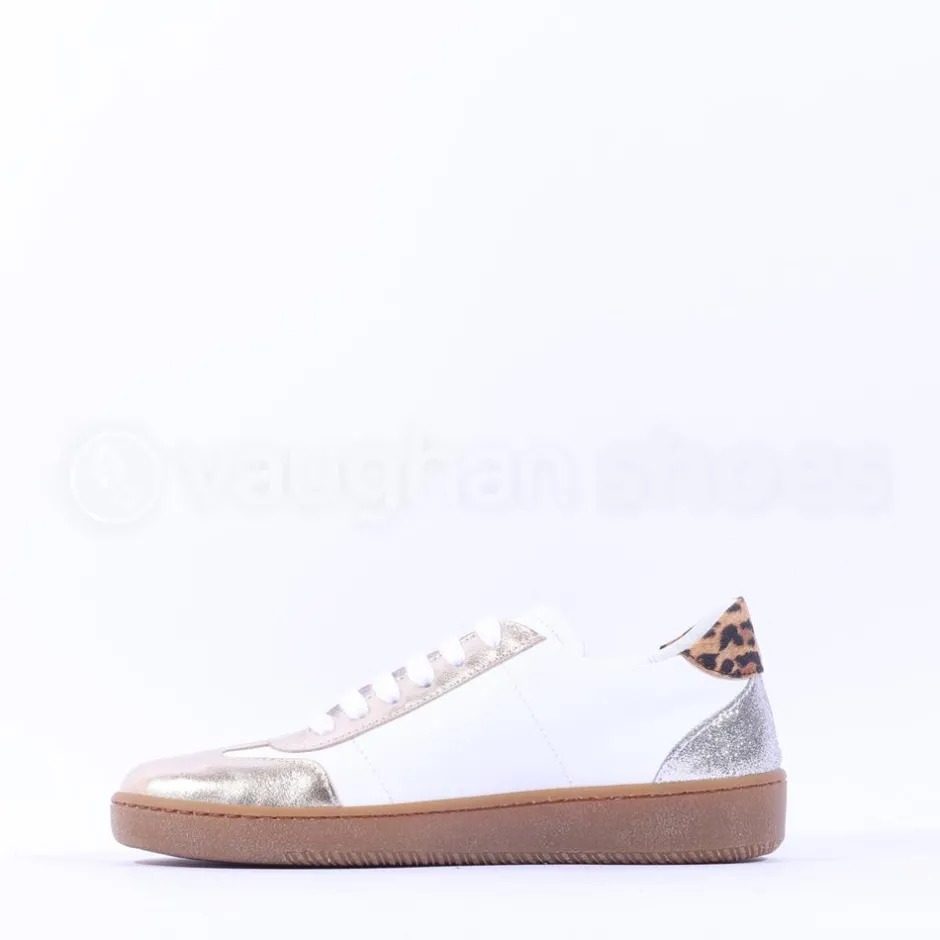 Women Marco Moreo Gumsole T Toe Lace Trainer - White Leopard