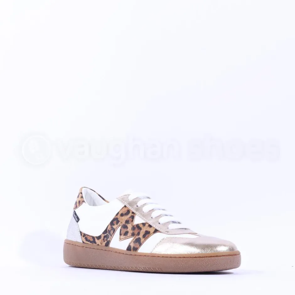 Women Marco Moreo Gumsole T Toe Lace Trainer - White Leopard