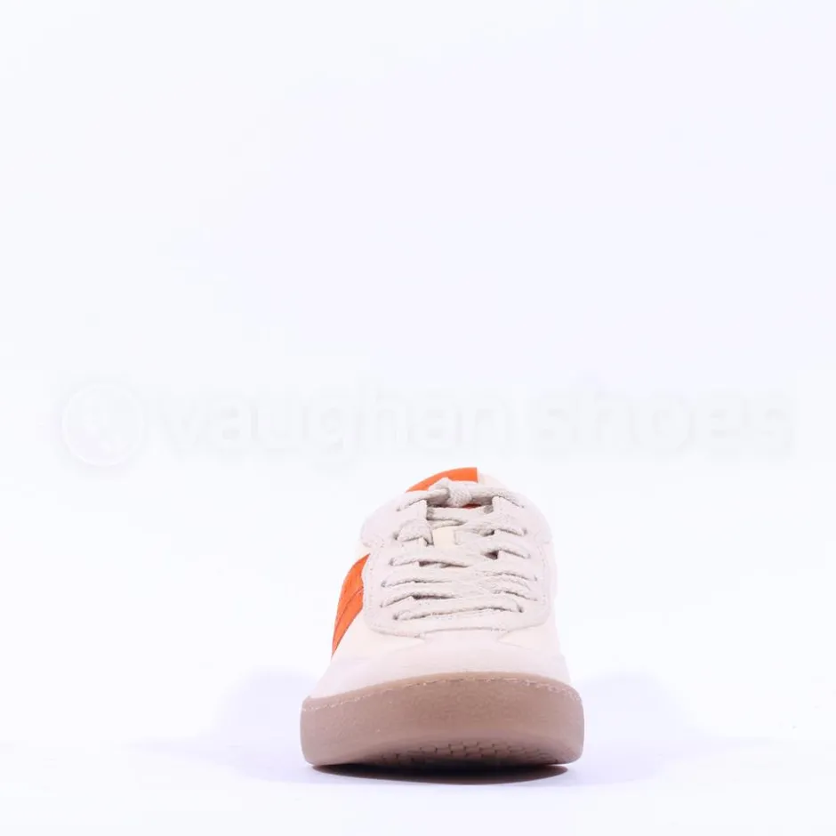 Women Paul Green Gumsole T Toe Trainer - Cream Orange