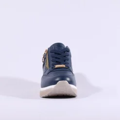 Women Tommy Bowe Ladies Gunter Wedge Trainer - Navy Gold