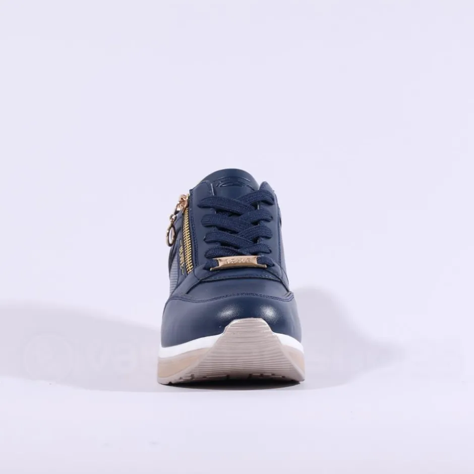 Women Tommy Bowe Ladies Gunter Wedge Trainer - Navy Gold