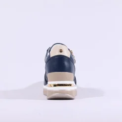 Women Tommy Bowe Ladies Gunter Wedge Trainer - Navy Gold