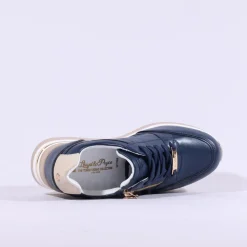 Women Tommy Bowe Ladies Gunter Wedge Trainer - Navy Gold