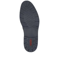 Rieker Men Gusset Laced Plain Toe Shoe - Brown Leather