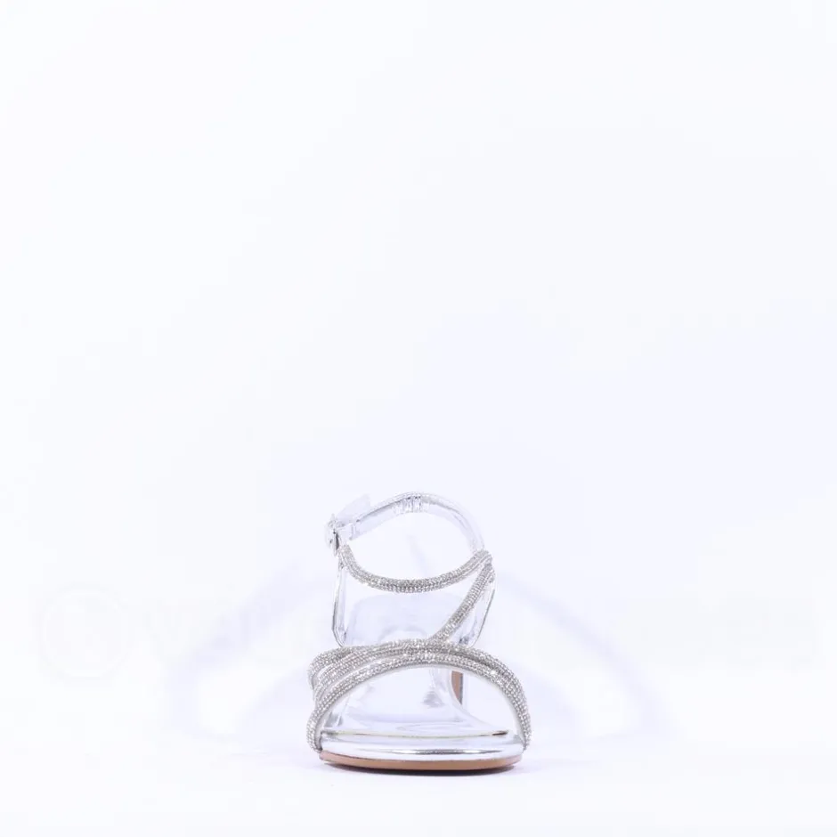 Women Sorento Gweedore Strappy Block Sandal - Silver