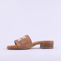 Women Oh My Sandals H Link Mule Slider - Camel