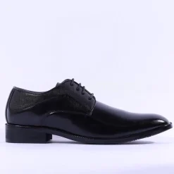 Brent Pope Halcombe Laced Plain Toe Shoe - Black