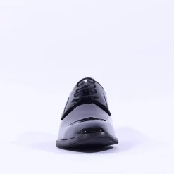 Brent Pope Halcombe Laced Plain Toe Shoe - Black Patent