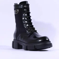 Women Marco Moreo Harley Laced Military Boot - Black Combi