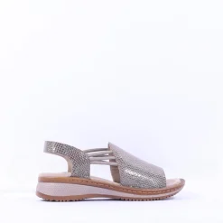 Women Ara Hawaii Slingback Low Wedge Sandal - Cashmere Shimmer