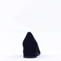 Women Gabor Henge Pointed Toe Low Heel - Black Suede