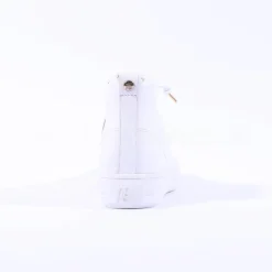 Women Paul Green Hidden Bungee Lace Hi Top - White Gold Leather