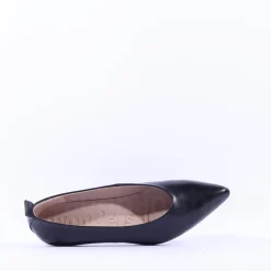 Women Wonders Hilda Heel Tab Classic High Heel - Black Leather