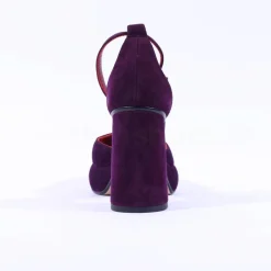 Women Marco Moreo Hong Kong Round High Heel - Purple Suede