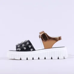 Women Marco Moreo Ibiza Stud Buckle Sandal - Black Bronze