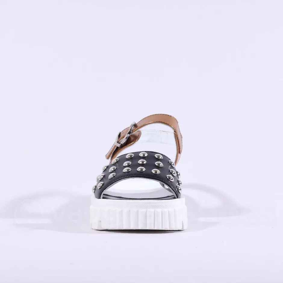 Women Marco Moreo Ibiza Stud Buckle Sandal - Black Bronze