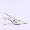 Women Una Healy Its Funky Pointed Slingback - Silver