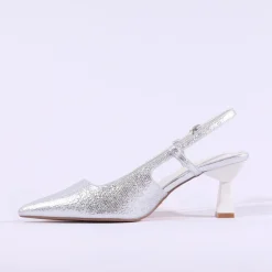 Women Una Healy Its Funky Pointed Slingback - Silver