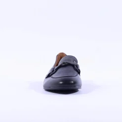 Women Gabor Jangle Slip On Buckle Loafer - Black Leather