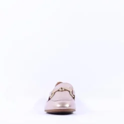 Women Gabor Jangle Slip On Buckle Loafer - Gold Leather