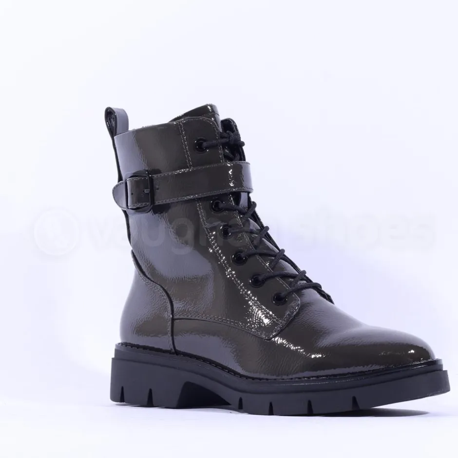Women Tamaris Jutta Laced Strap Ankle Boot - Olive