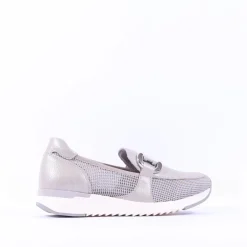 Women Caprice Kaia Mesh Slip On Link Shoe - Grey Combi
