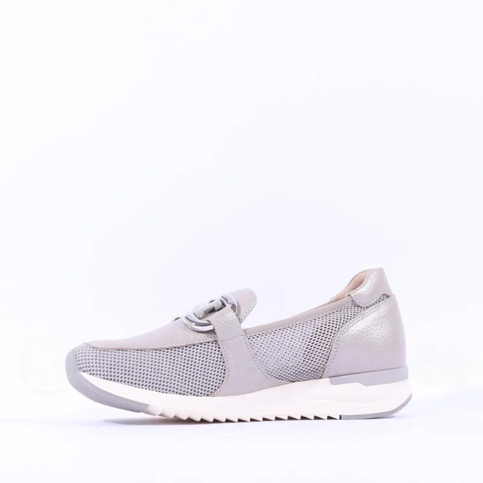 Women Caprice Kaia Mesh Slip On Link Shoe - Grey Combi